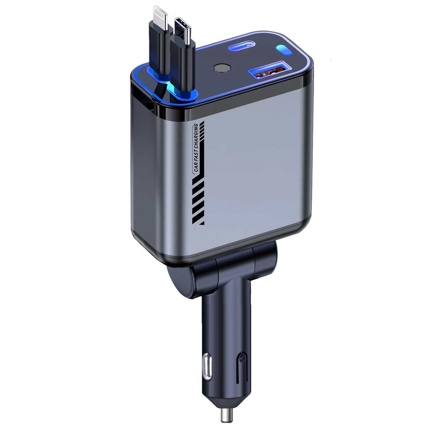 StarCharge 4-in-1 120W Retractable Car Charger with Starry Roof Light