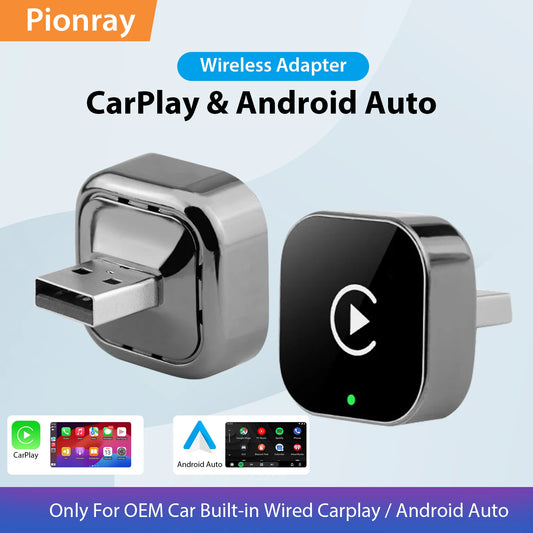 New Pionray 2 in 1 Wireless CarPlay Adapter